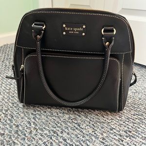 Black Kate Spade Purse Pink Polka Dot Lining